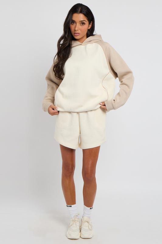 Colour Block Graphic Hoodie