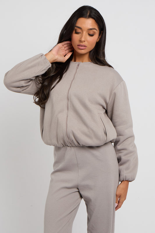 Bubble Hem Jersey Jacket