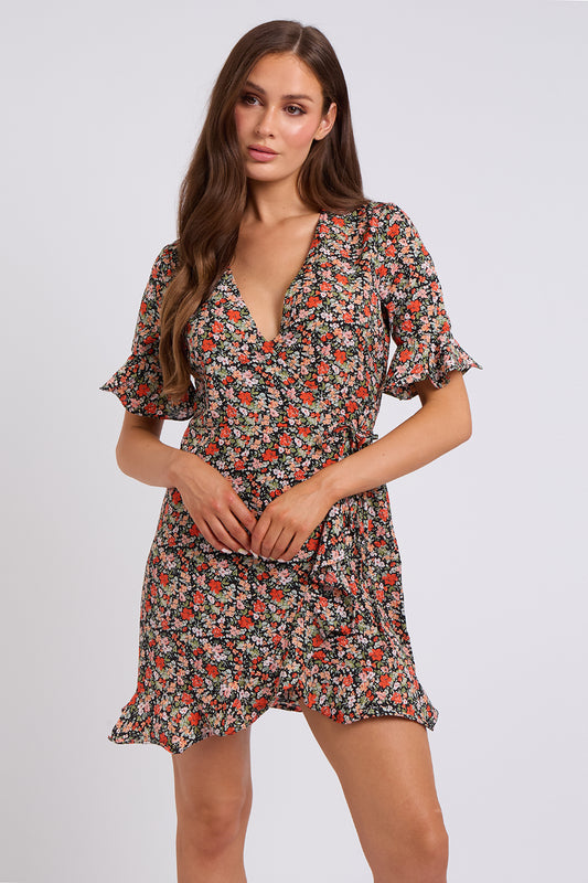 Dola Floral Wrap Dress