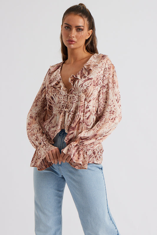 Cameron Frill Peplum Top