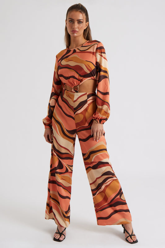 Swirl Cut Out Side Jumpsuit