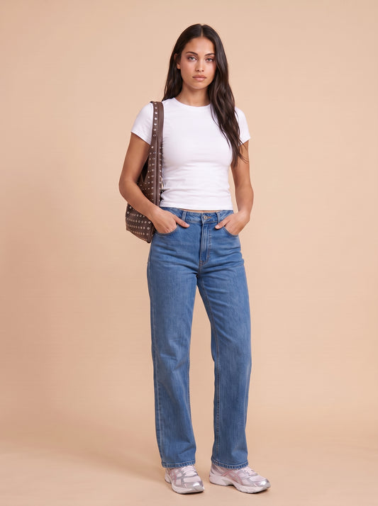 Mom Jean Mid Blue