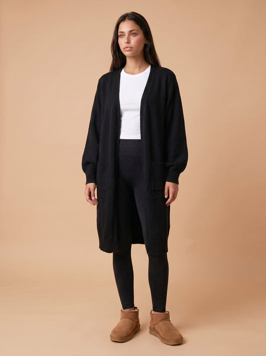 Longline Patch Pocket Cardigan