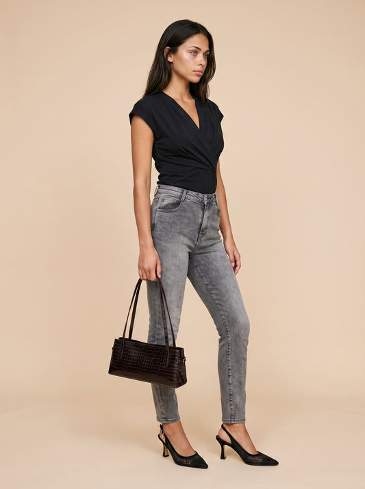 Soft Grey Mom Jean