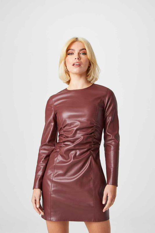 Frankie Ox Blood PU Dress