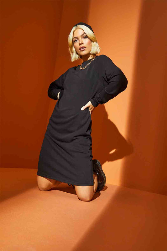 Recycled Quartz Jersey Sweat Dress