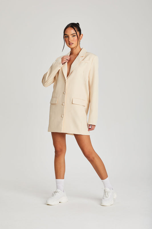 Stone Oversized Blazer Dress