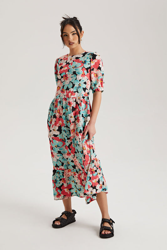 Sol Floral Smock Dress