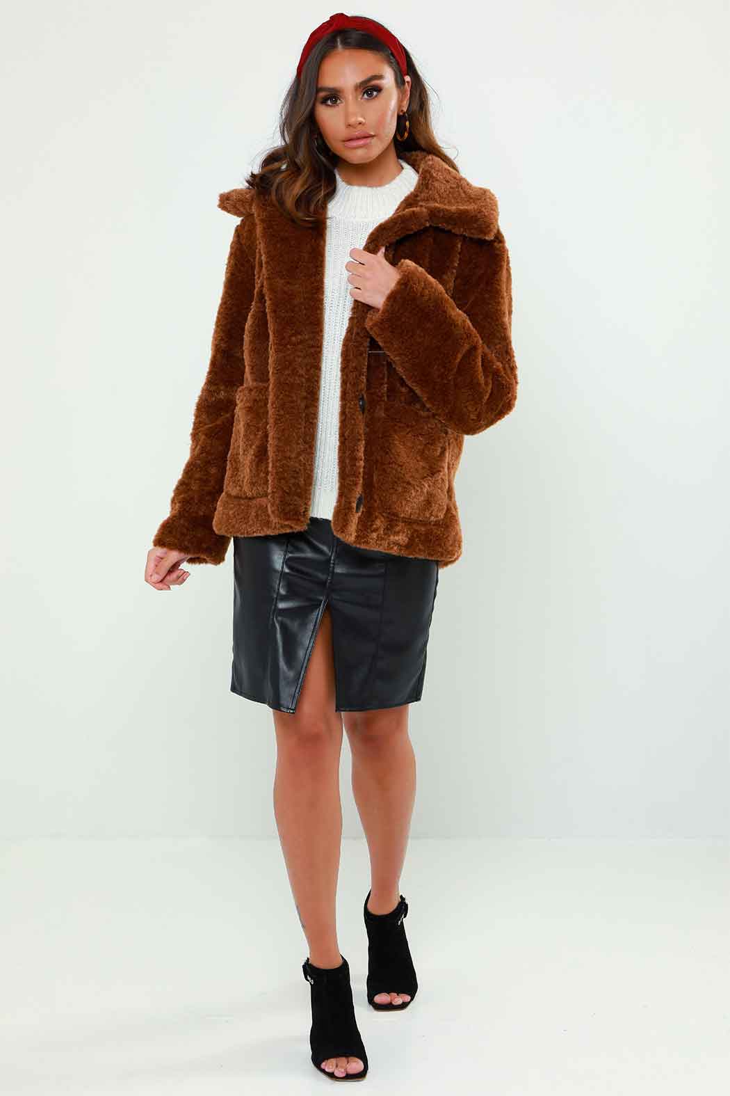 Sadie Borg Faux Fur Collar Jacket