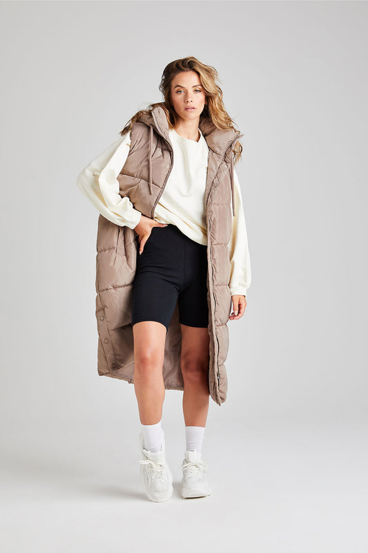 Mink Longline Puffa Gilet