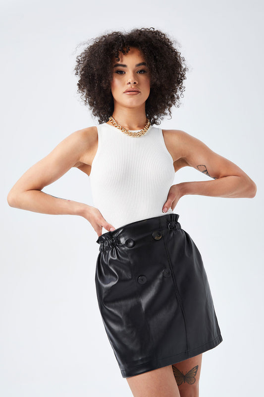 Kat Paperbag Pu Skirt