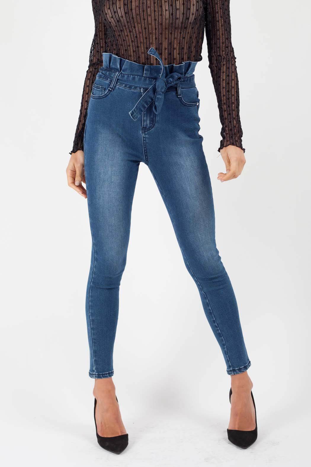 Fi Paper Bag High Waist Skinny Jean