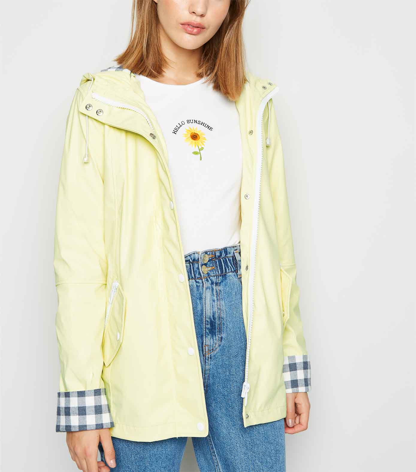 Kimmy Coated Check Lined Blend Mac
