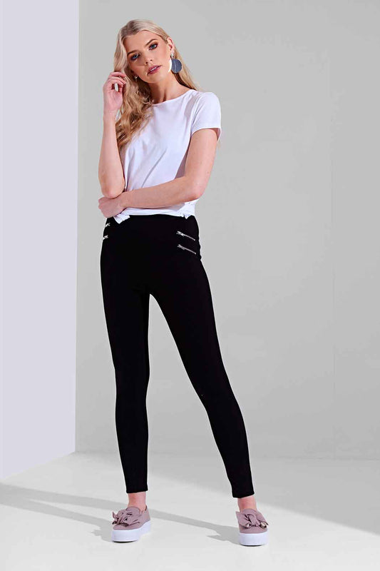 Athena Black Zipped Legging