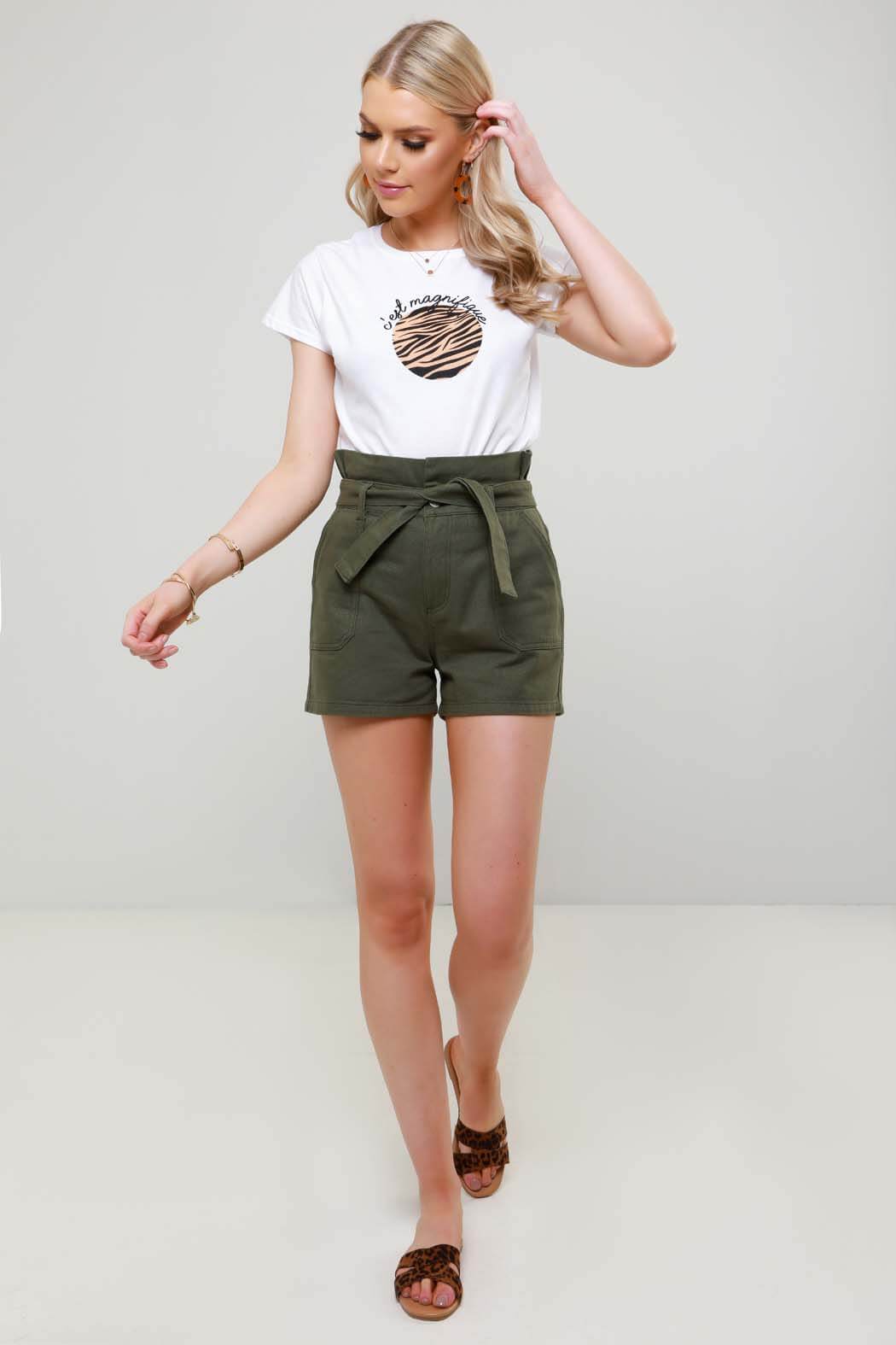 Tamala Utility Paper Bag Tie Waist Short