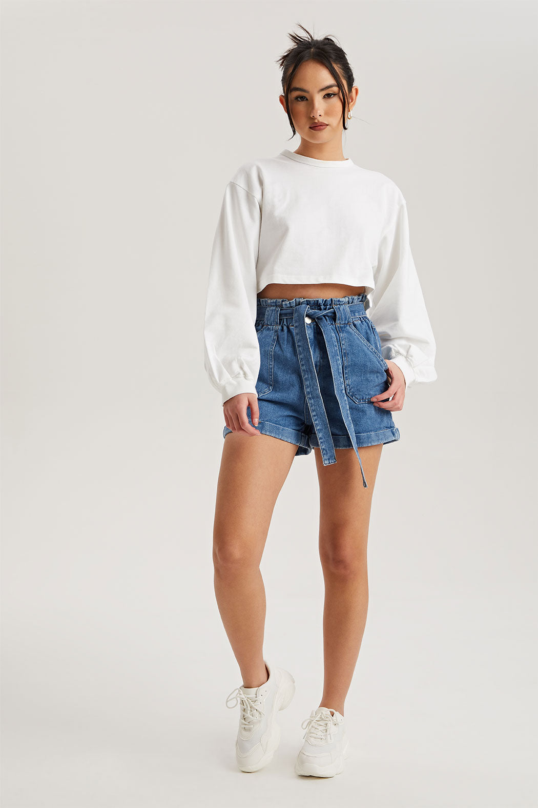 Liv Mid Wash Paperbag Short