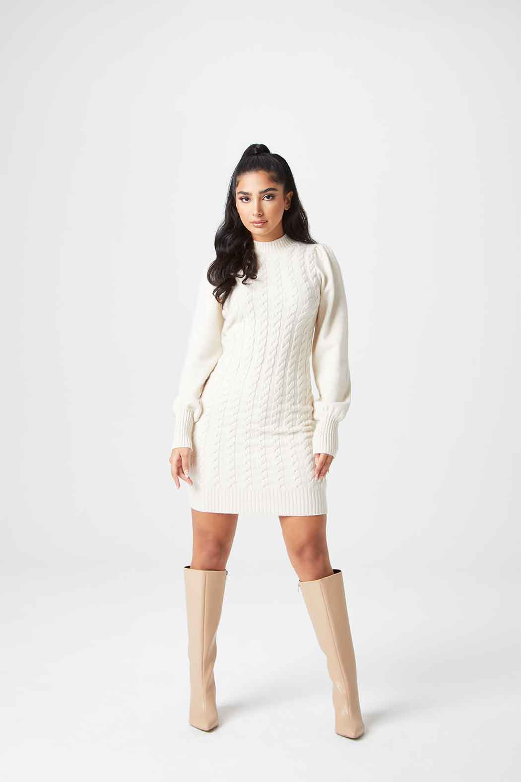 Leah Cable Knit Dress