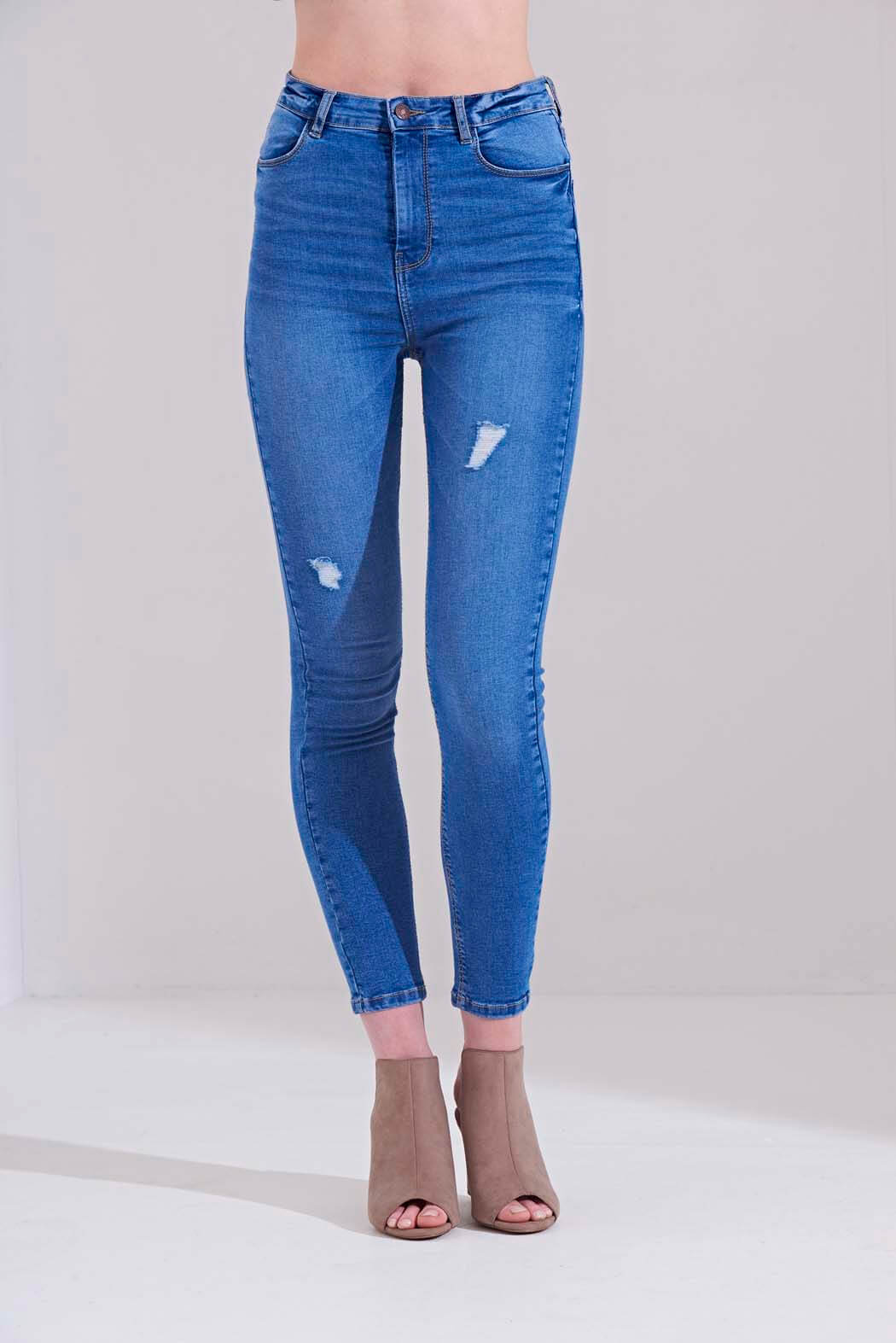 Max High Waist Distressed Skinny Jean