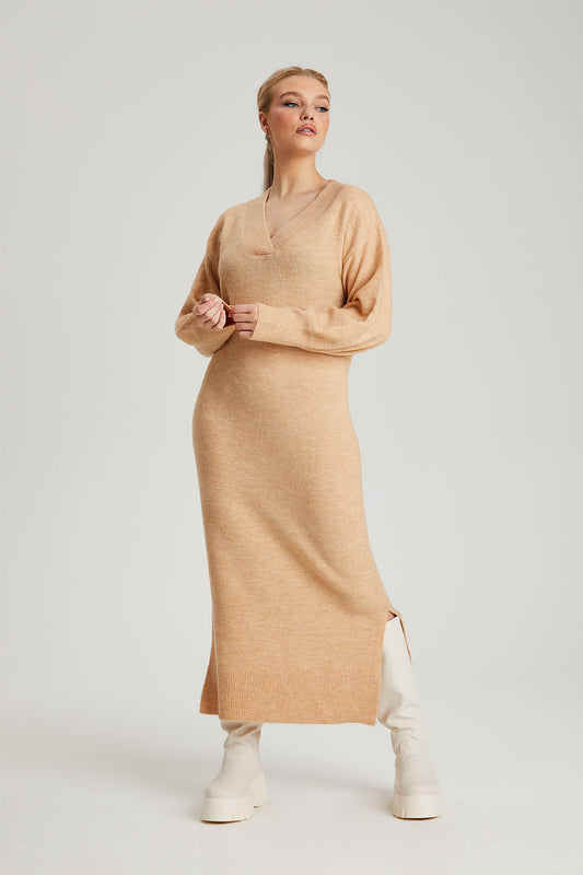 Slouch V Neck Dress
