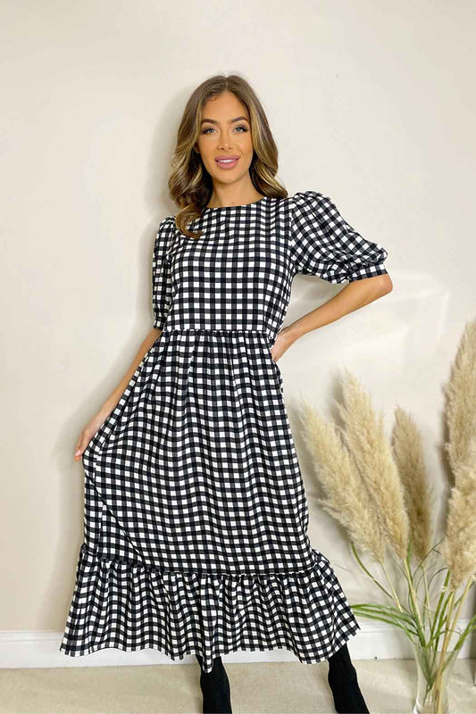 Solange Gingham Midi Smock