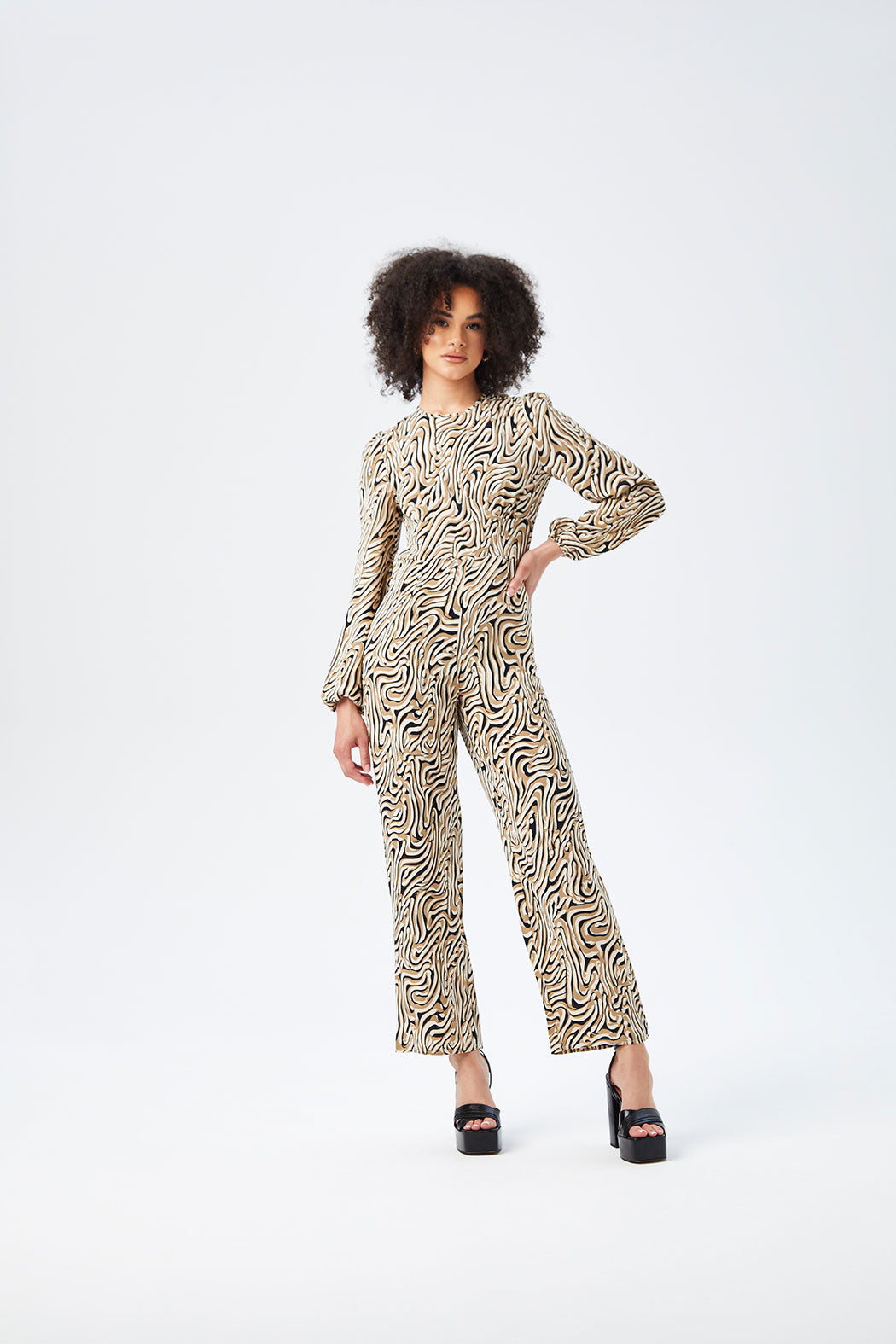 Swirl Print Jumpsuit