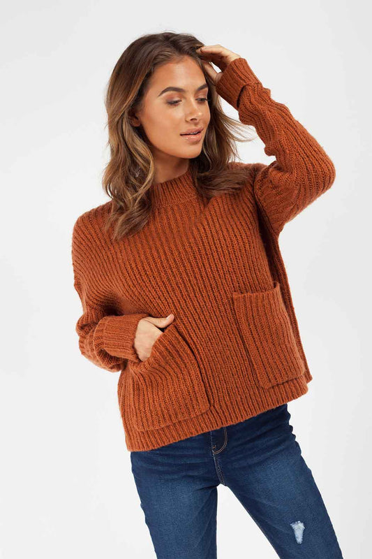 Rust Utility Stand Neck Jumper