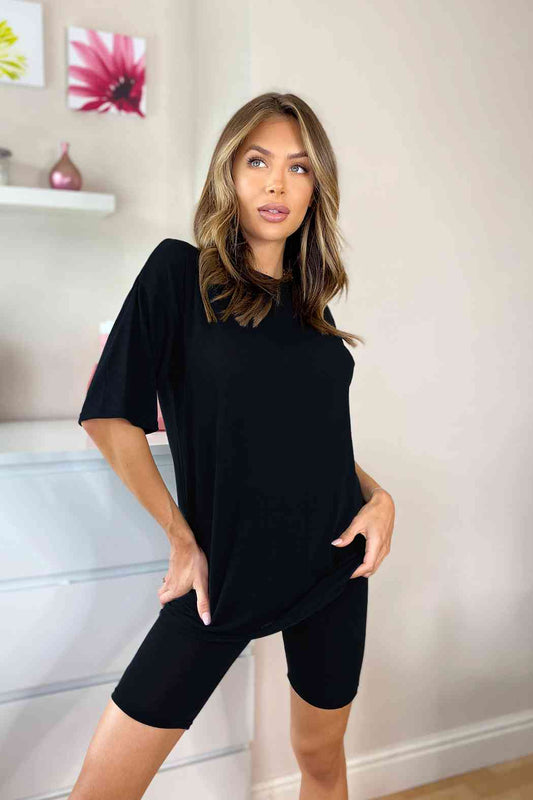 Black Chloe Soft Oversized Co Ord Top