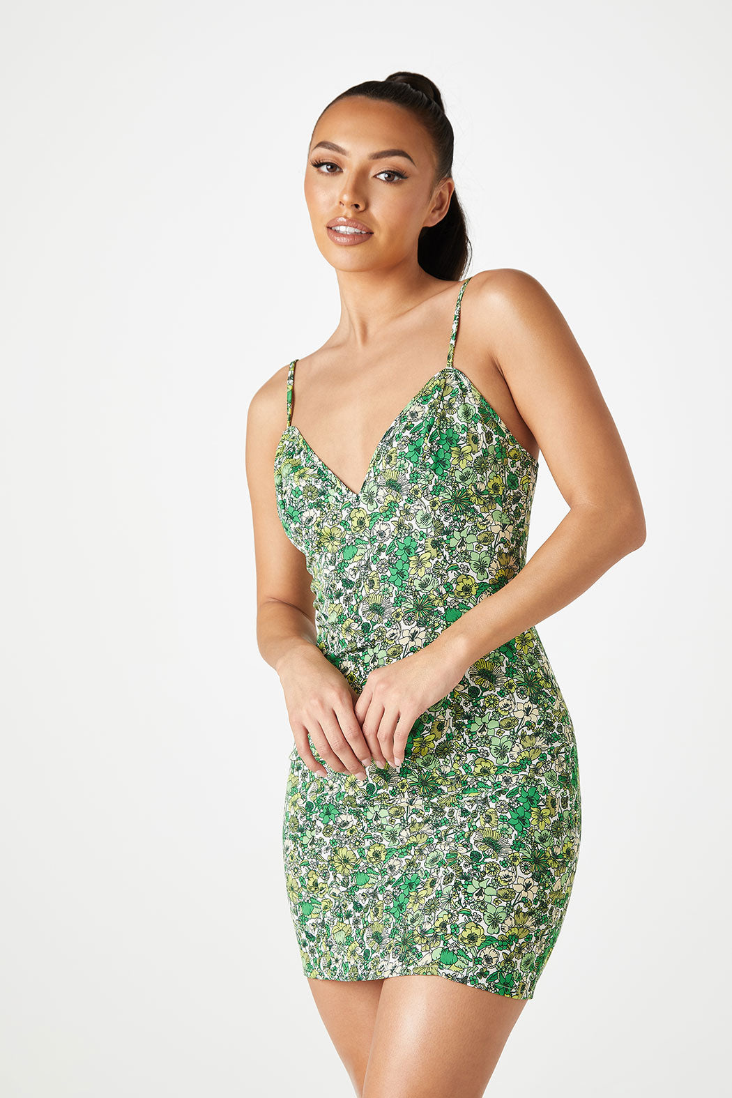 Fern Ditsy Floral Mini Slip Dress