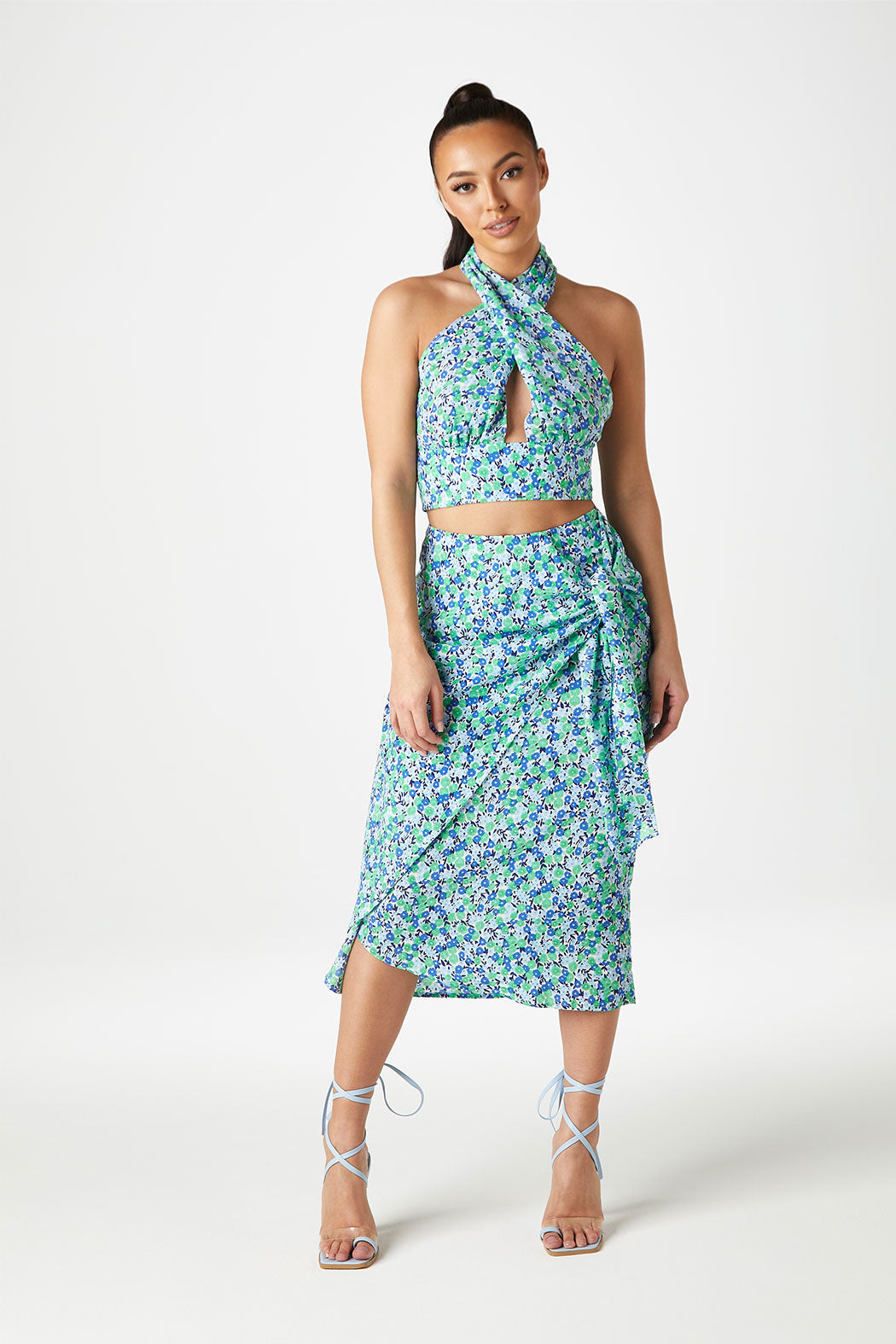 Gabi Tie Side Midi Skirt