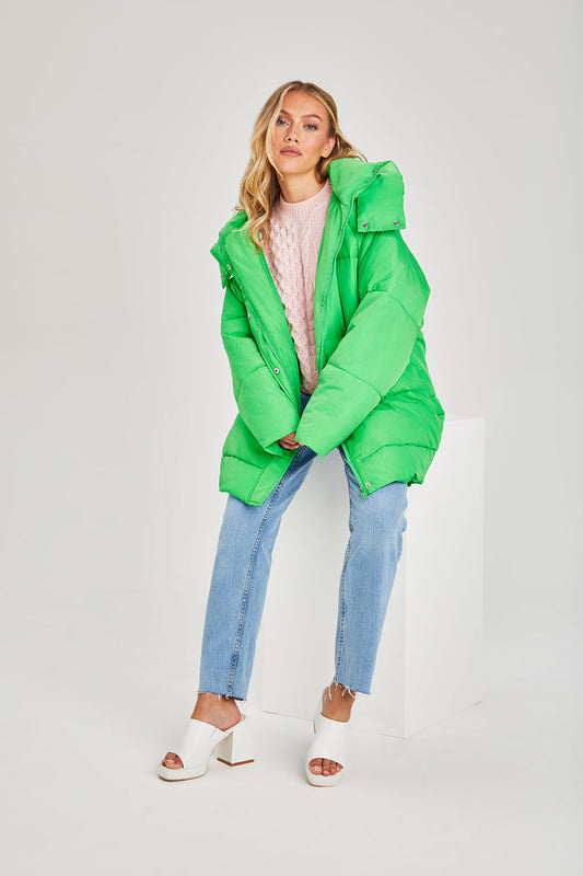Bright Green Puffer Jacket