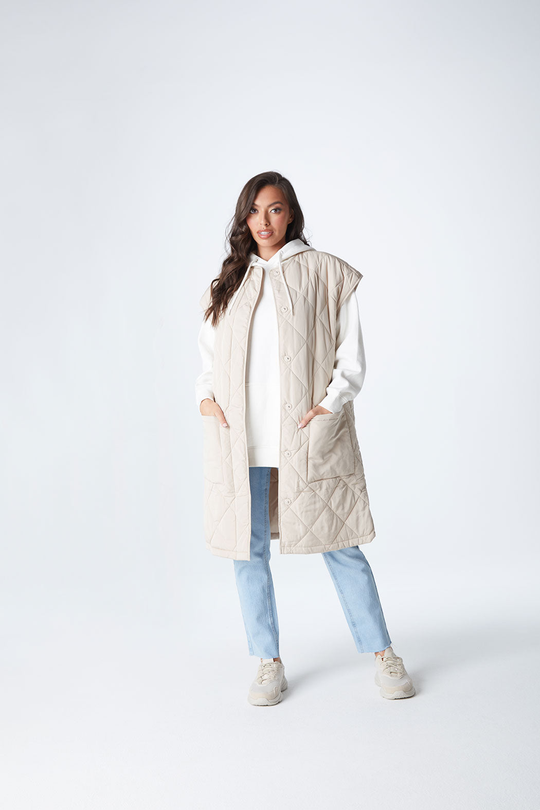 Quilted Longline Gilet