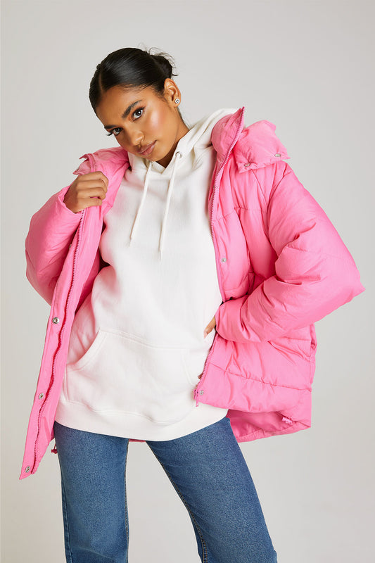 Bright Pink Puffer Jacket