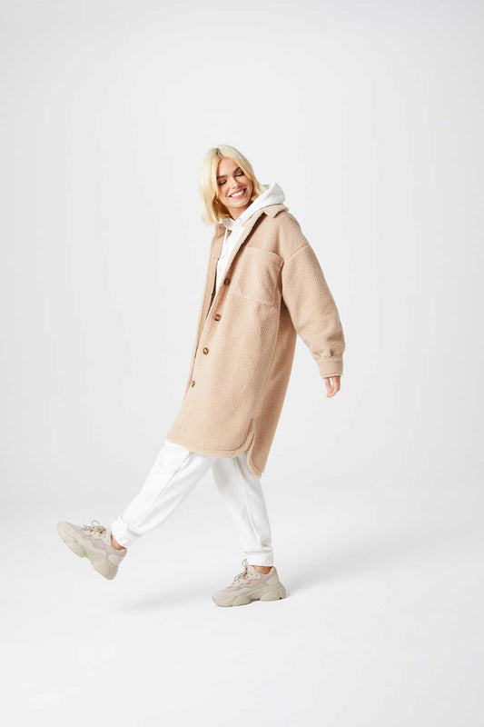 Teddy Longline Borg Shacket